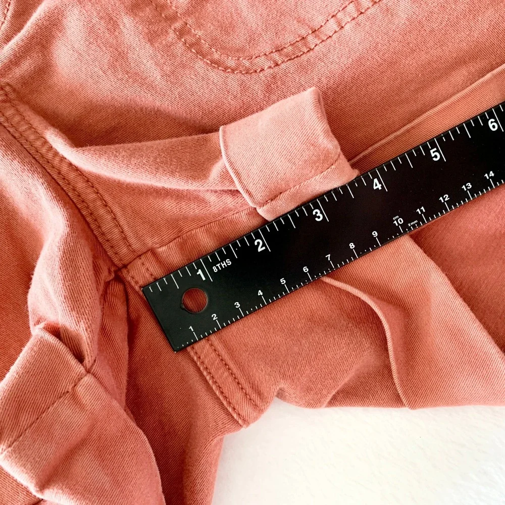 Torrid Utility Cargo Shorts Women Size 12 Coral Pink Stretch Cotton Twill Cuffed